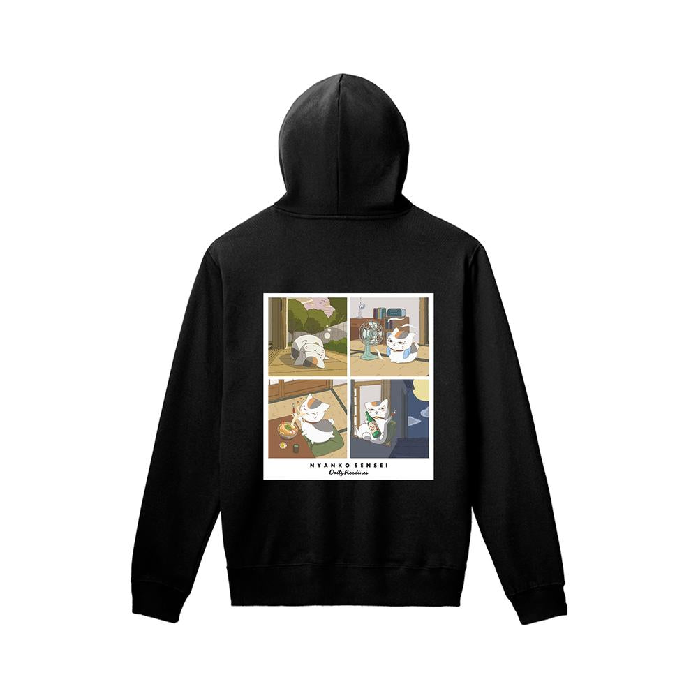 『夏目友人帳』描き下ろし 16時から19時のニャンコ先生 ニャンコ先生の1日ver. バックプリントパーカーレディース【202602再販】