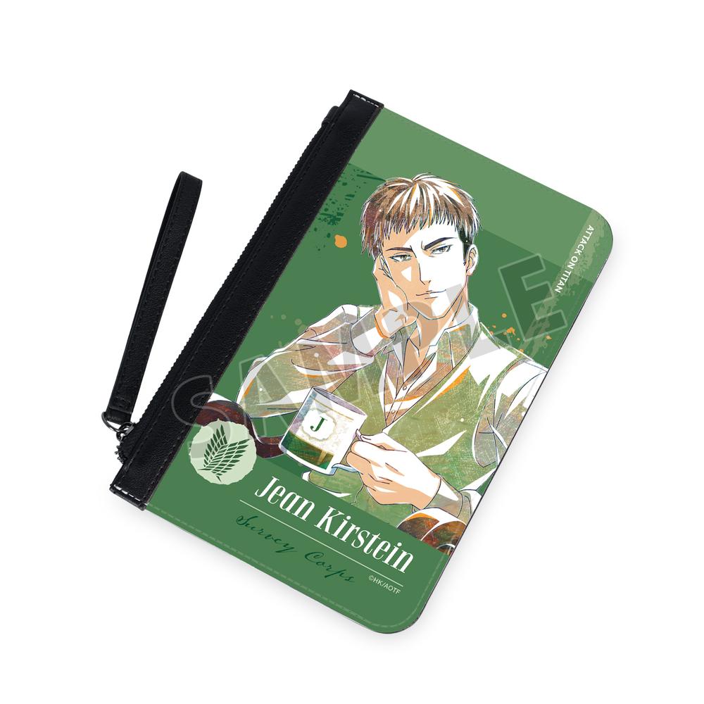 『進撃の巨人』描き下ろし ジャン ティータイムver. Ani-Art PUレザーフラットポーチ【202512再販】