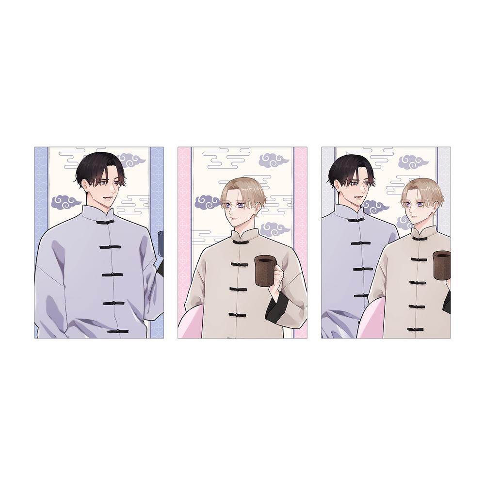 『パーフェクトアディクション』美山薫子先生 描き下ろし 久慈明仁&高槻冴 パジャマver. ポストカード3枚セット ver.A