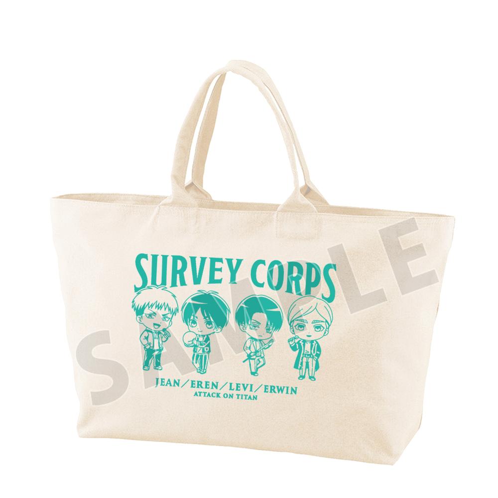 『進撃の巨人』集合 ちびキャラ アクティビティver. BIGジップトートバッグ【202511再販】
