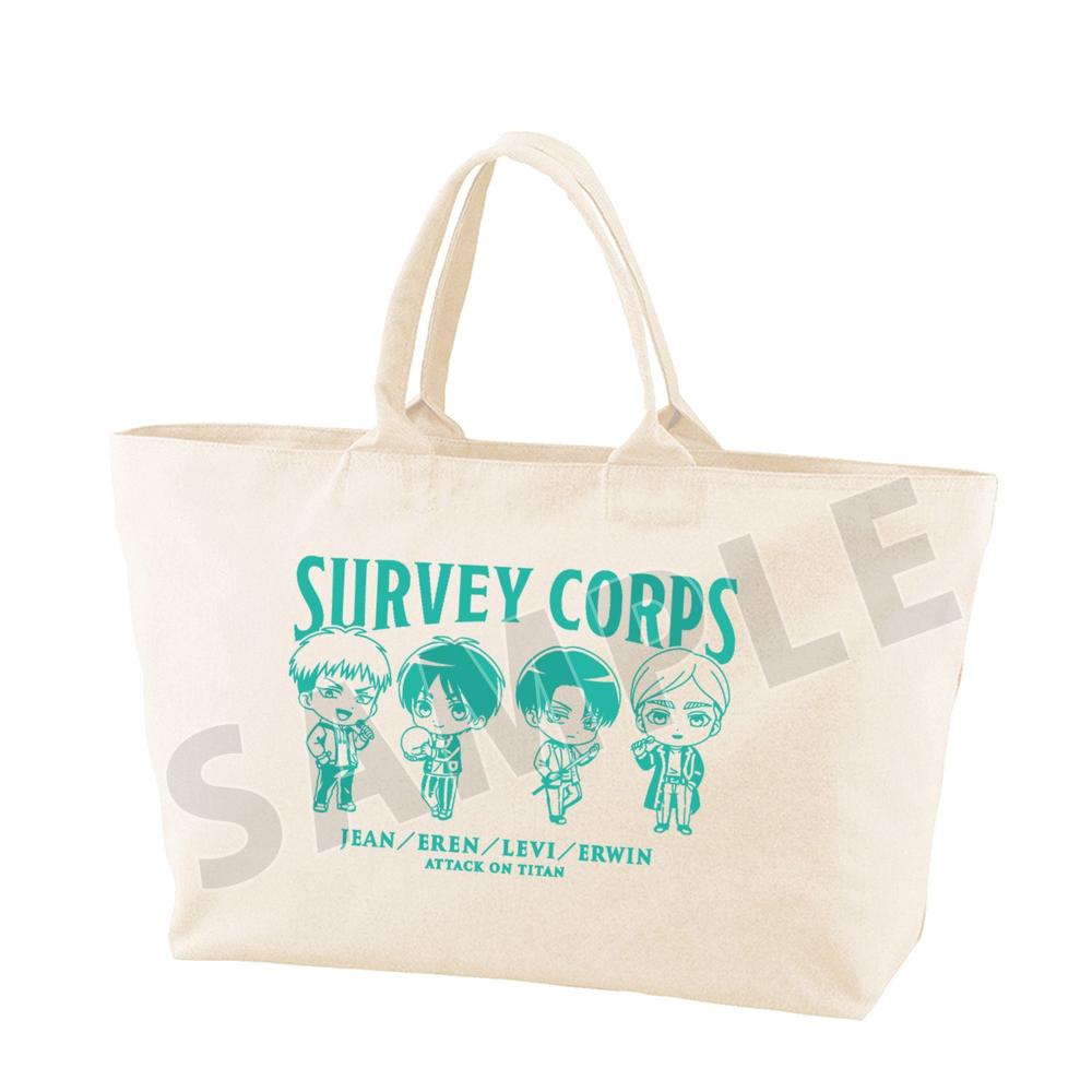 『進撃の巨人』集合 ちびキャラ アクティビティver. BIGジップトートバッグ【202604再販】