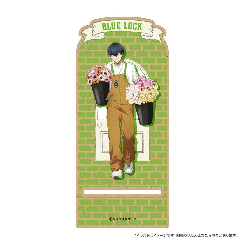 『ブルーロック』ウッドスマホスタンド 潔 世一(お花屋さん)