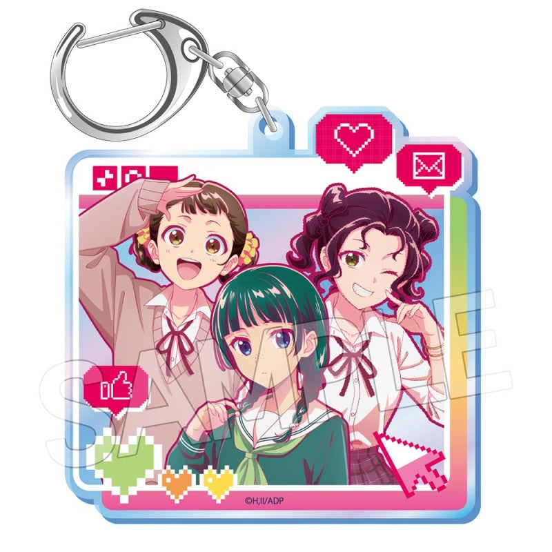 『薬屋のひとりごと』ビビッドライン オーロラアクリルキーホルダー 猫猫&小蘭&子翠