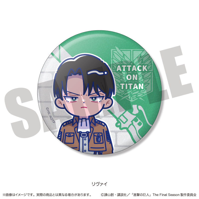 進撃の巨人』にゅ〜とろ キラキラ缶バッジ D リヴァイ - Anime Store.JP