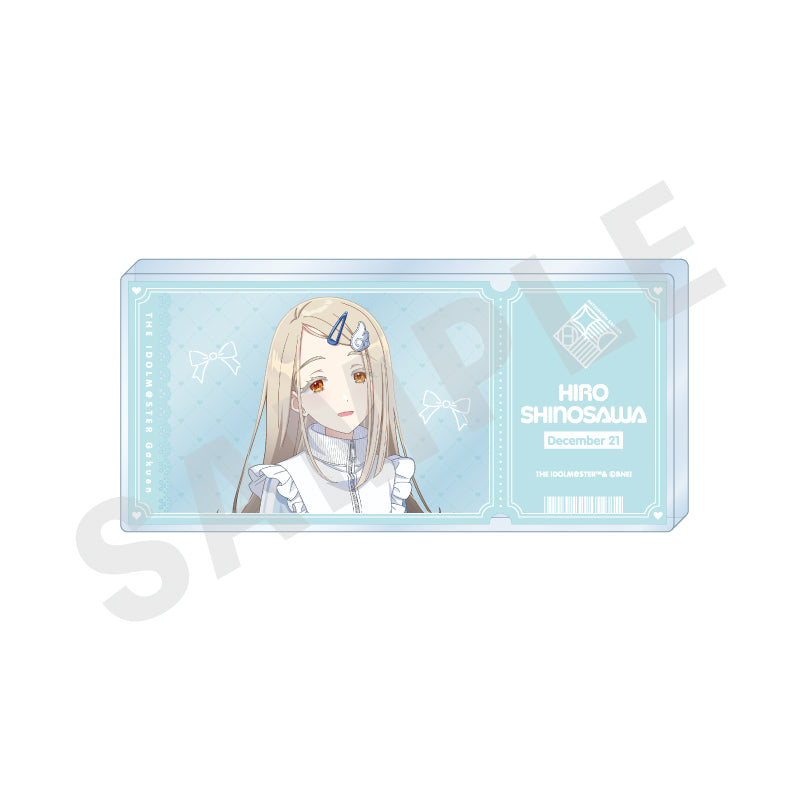 『学園アイドルマスター』チケット風アクリルブロック(篠澤 広)