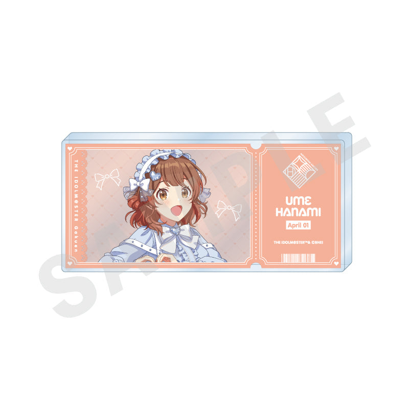 『学園アイドルマスター』チケット風アクリルブロック(花海 佑芽)