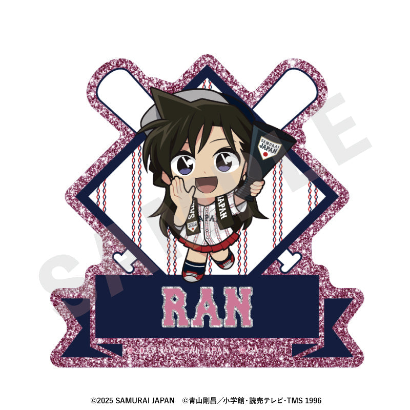 『侍ジャパン×名探偵コナン』ミニキャラ キラキラお名前バッジ(毛利蘭)