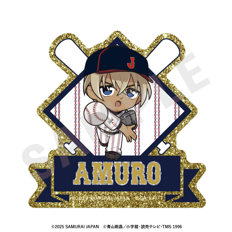 『侍ジャパン×名探偵コナン』ミニキャラ キラキラお名前バッジ(安室透)