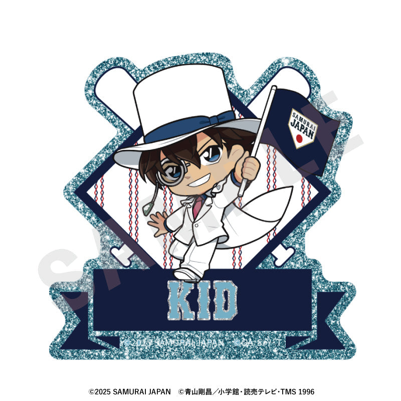 『侍ジャパン×名探偵コナン』ミニキャラ キラキラお名前バッジ(怪盗キッド)