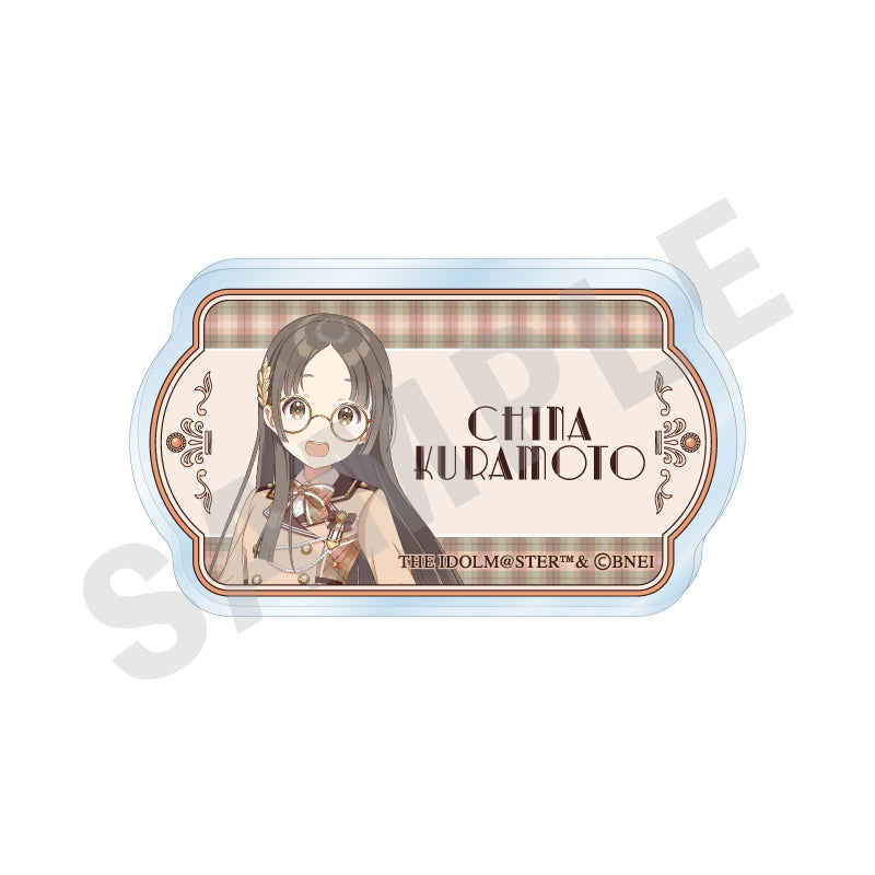 『学園アイドルマスター』ネームバッジ めがね×ラテコーデver.(倉本 千奈)