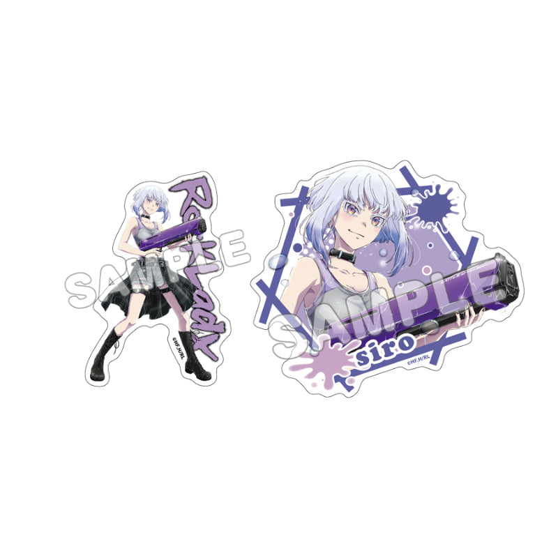 『ロックは淑女の嗜みでして』ホログラムダイカットステッカーセット 白矢環