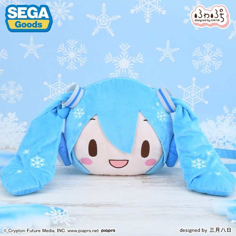 『雪ミク』ふわぷち フェイスショルダーバッグ M