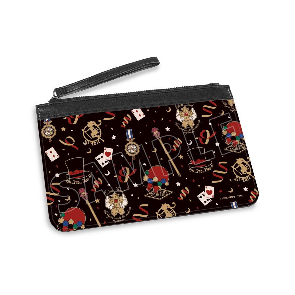 『怪盗セイント・テール』モチーフ柄 PUレザーフラットポーチ【202602再販】