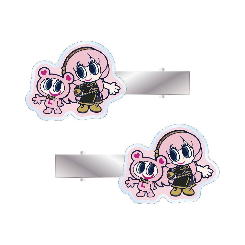 『初音ミク』ANGEL BLUEコラボ 描き起こし 巡音ルカ&ナカムラくん アクリルヘアクリップ2個セット