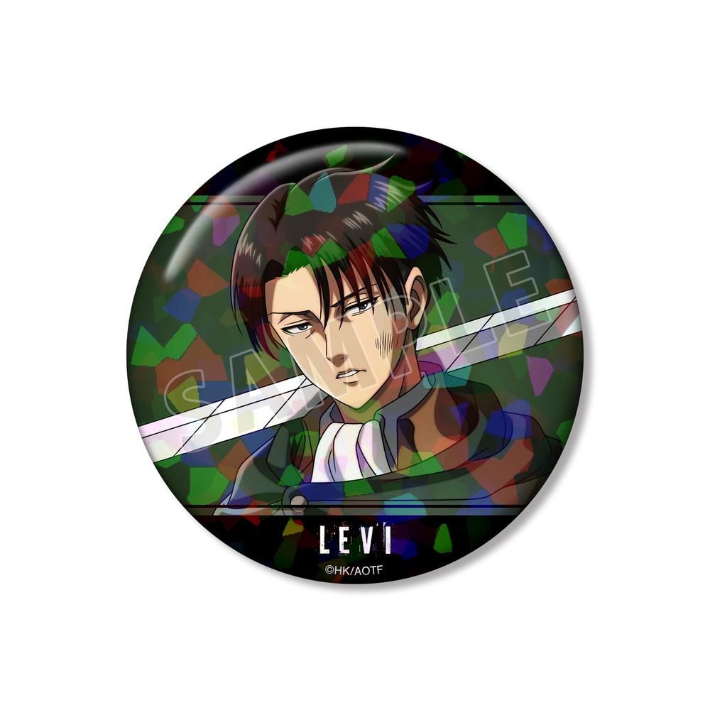 進撃の巨人 Ani-Art 缶バッジ リヴァイ ホログラム 8点セット