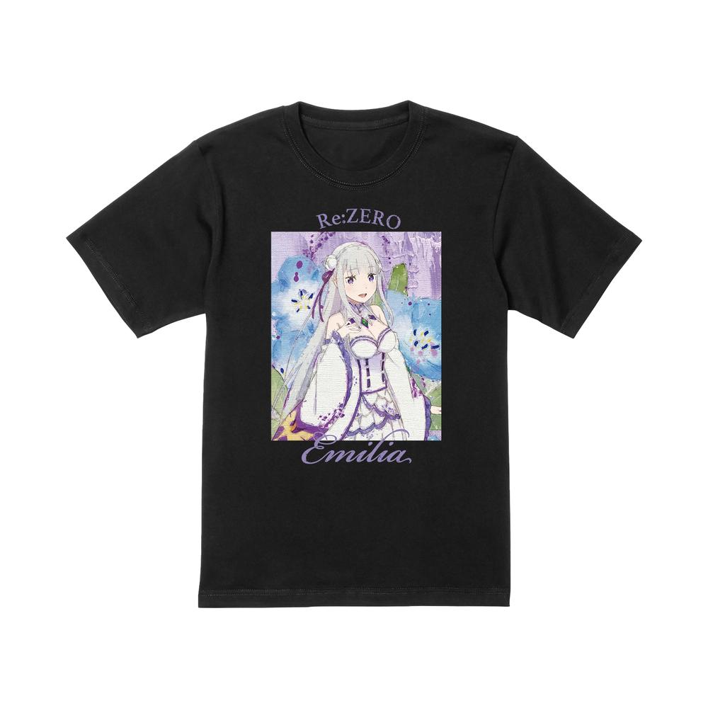 『Re:ゼロから始める異世界生活』エミリア grunge CANVAS Tシャツメンズ