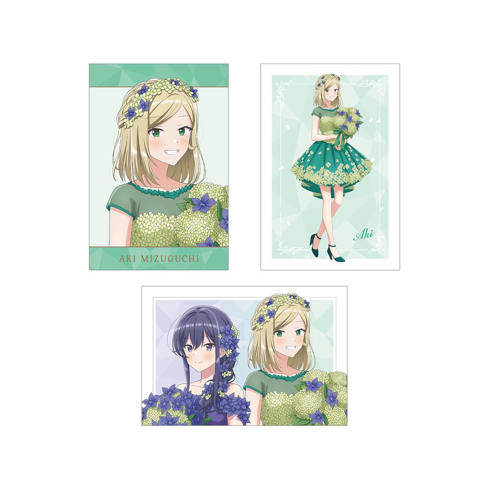 『ささやくように恋を唄う』描き下ろし 花びらドレスver. ポストカード3枚セット ver.C
