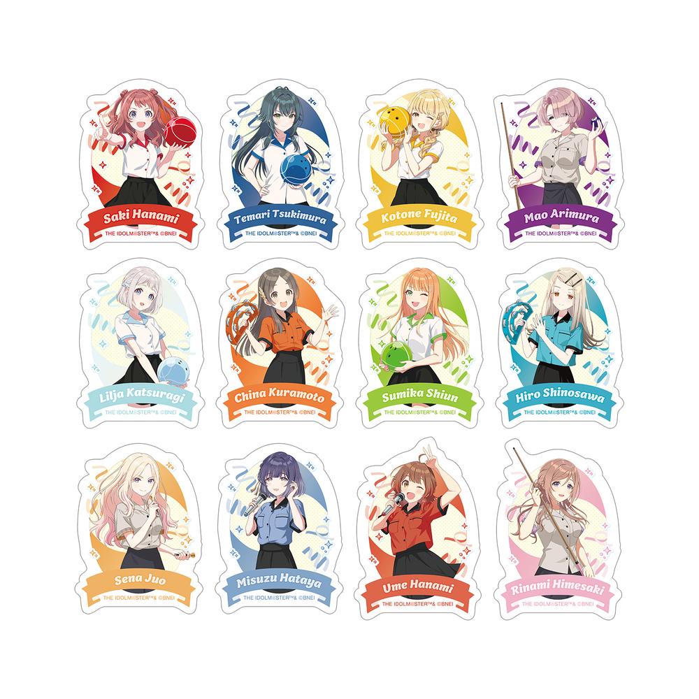 『学園アイドルマスター』描き下ろし ボウリングシャツver. トレーディングダイカットステッカー(単位/BOX)