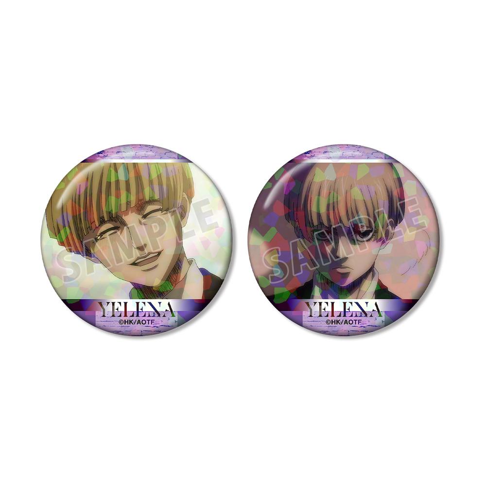進撃の巨人』イェレナ 場面写ホログラム缶バッジ2個セット