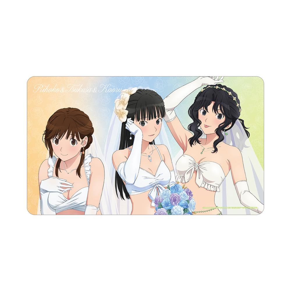 『アマガミSS+plus』描き下ろし 絢辻 詞&桜井梨穂子&棚町 薫 ウェディング水着ver. マルチデスクマット