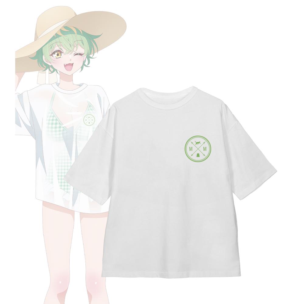 『帝乃三姉妹は案外、チョロい。』描き下ろしイラスト 帝乃 三和 ビーチデートver. 着用BIGシルエットTシャツユニセックス
