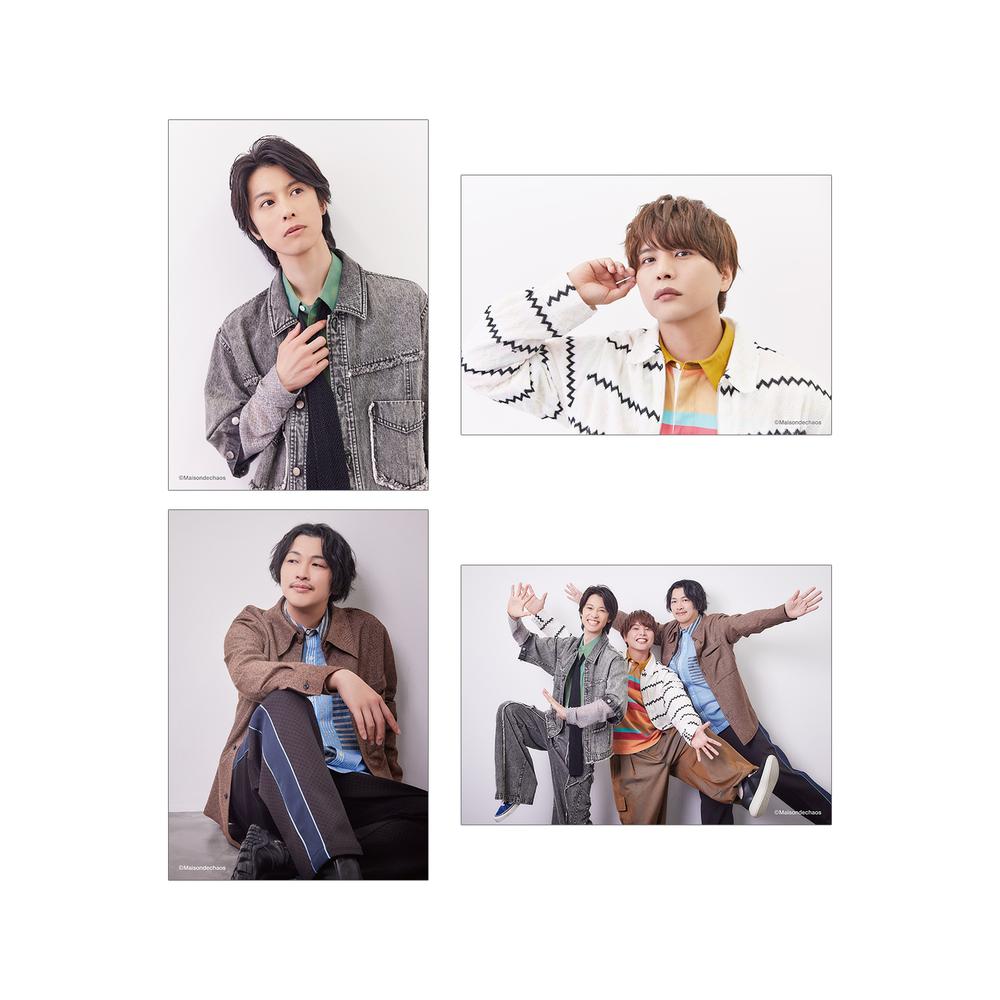 『沢城千春 仲村宗悟 山中拓也のメゾン・ド・カオス』ブロマイド4枚セット vol.3 ver.B