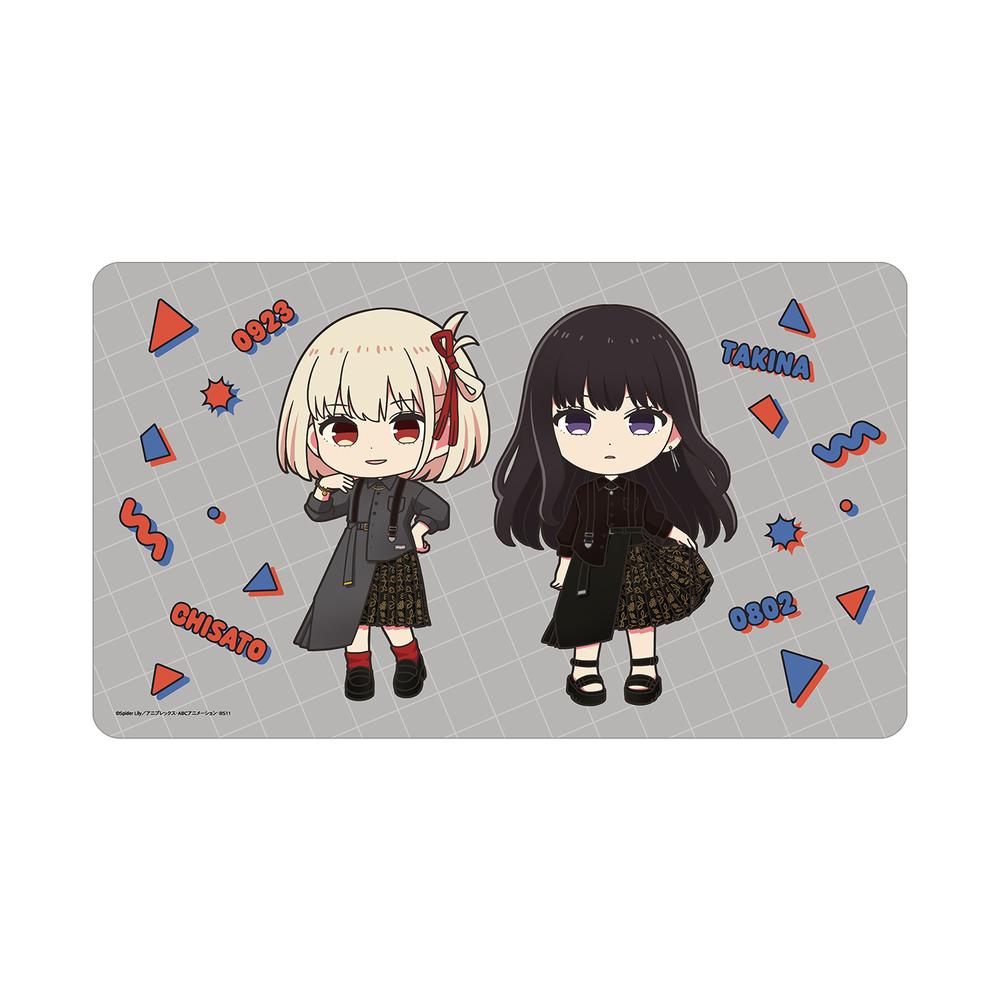 『リコリス・リコイル』meagratiaコラボ 錦木千束&井ノ上たきな ちびキャラ マルチデスクマット ver.A