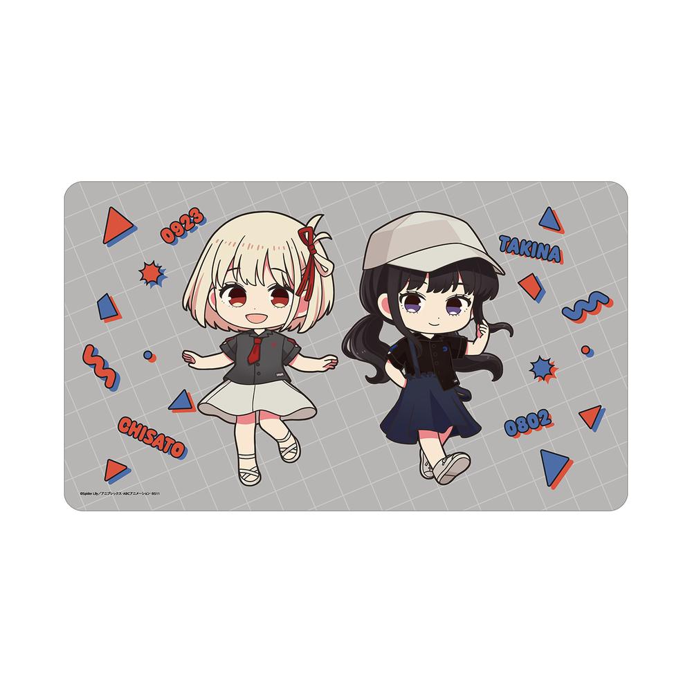 『リコリス・リコイル』meagratiaコラボ 錦木千束&井ノ上たきな ちびキャラ マルチデスクマット ver.B