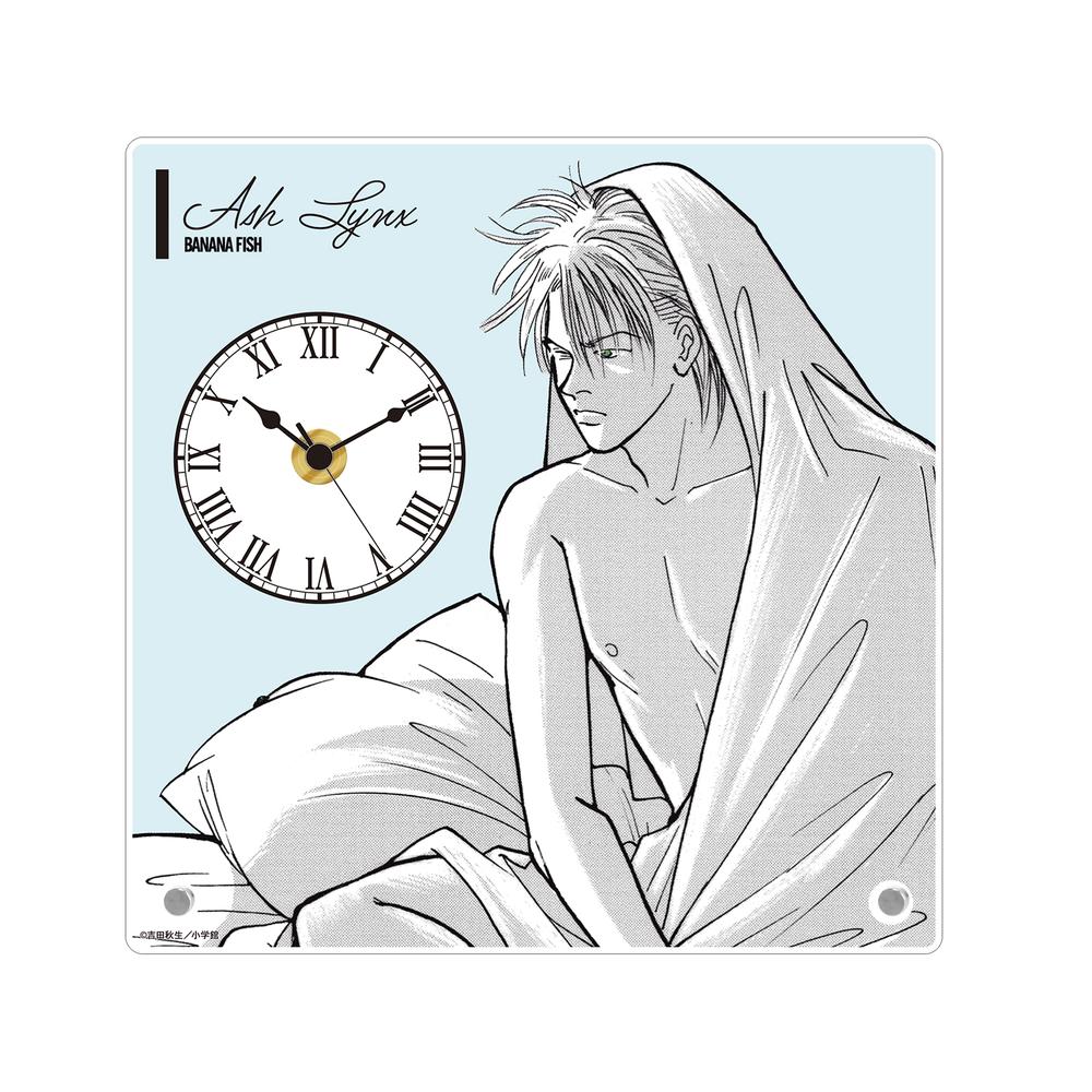 『BANANA FISH』アッシュ・リンクス 原作イラストアクリルスタンド時計