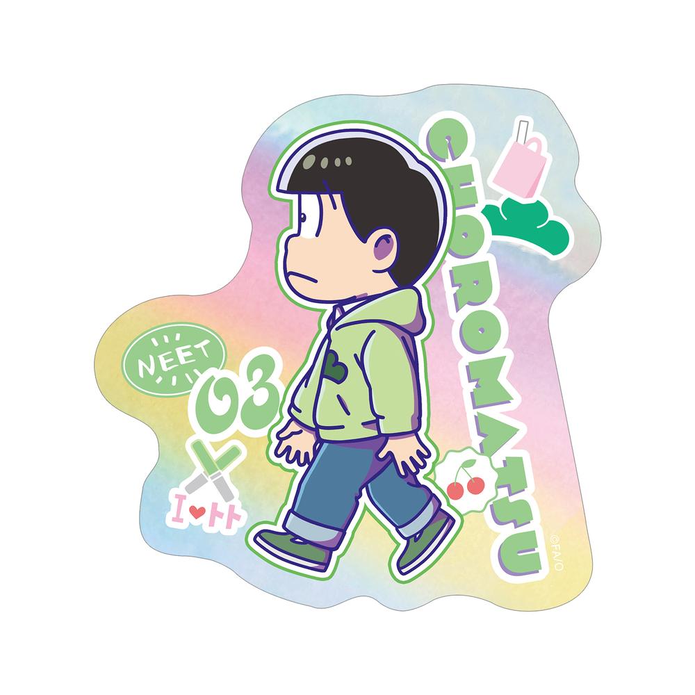 『おそ松さん』チョロ松 ちびとこ オーロラステッカー