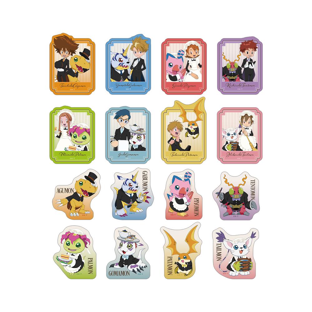 『デジモンアドベンチャー』描き下ろし メイド&執事ver. トレーディングダイカットステッカー(単位/BOX)