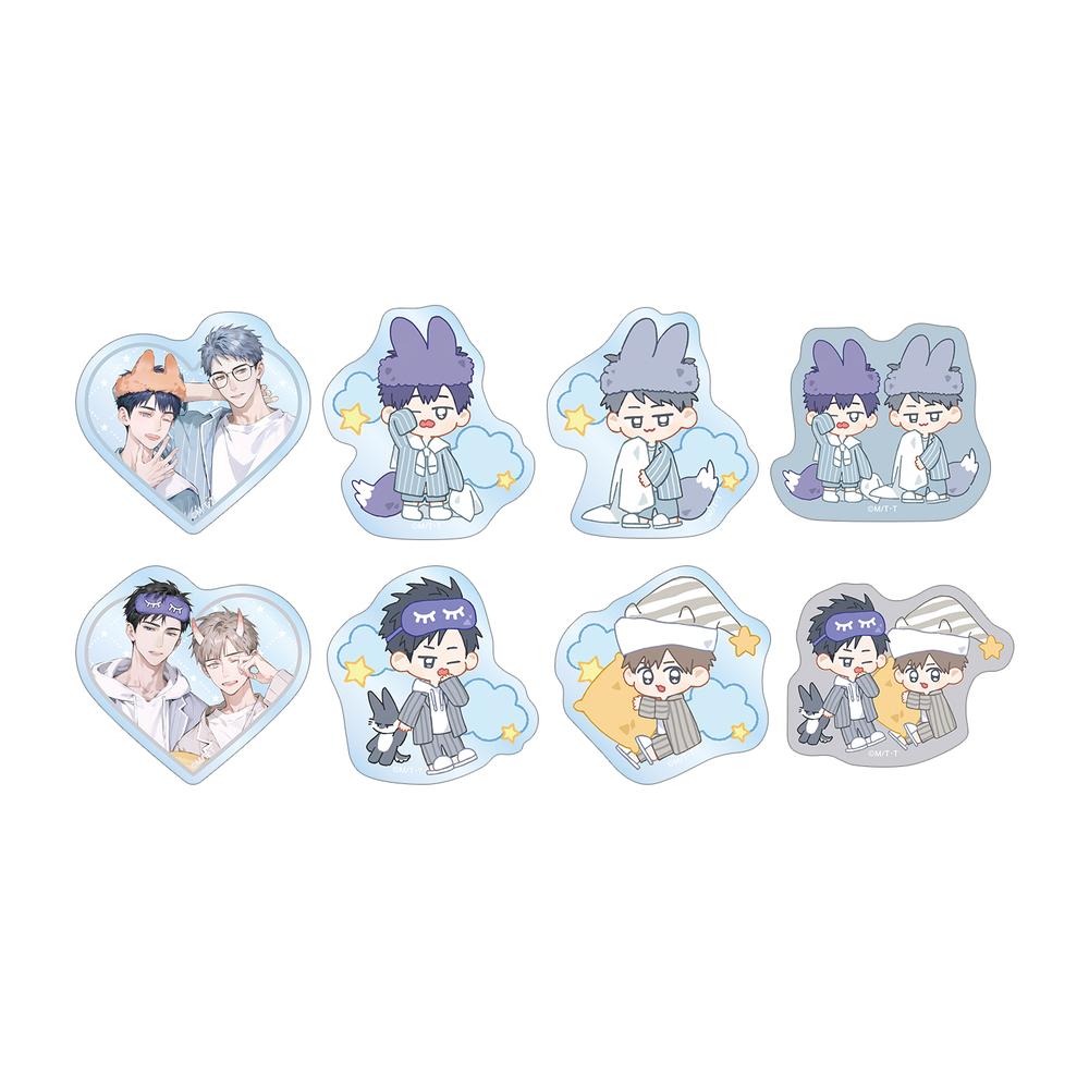 『記憶の怪物&ふれあいレッスン契約』MAE先生 描き下ろし パジャマver. トレーディングクリアダイカットステッカー(単位/BOX)
