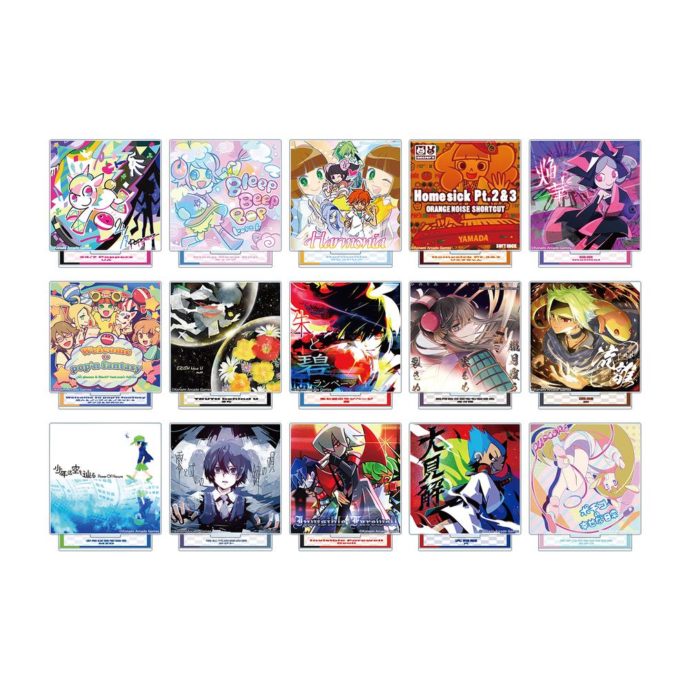 『pop'n music Jam&Fizz』トレーディング 楽曲ジャケット アクリルスタンド(単位/BOX)