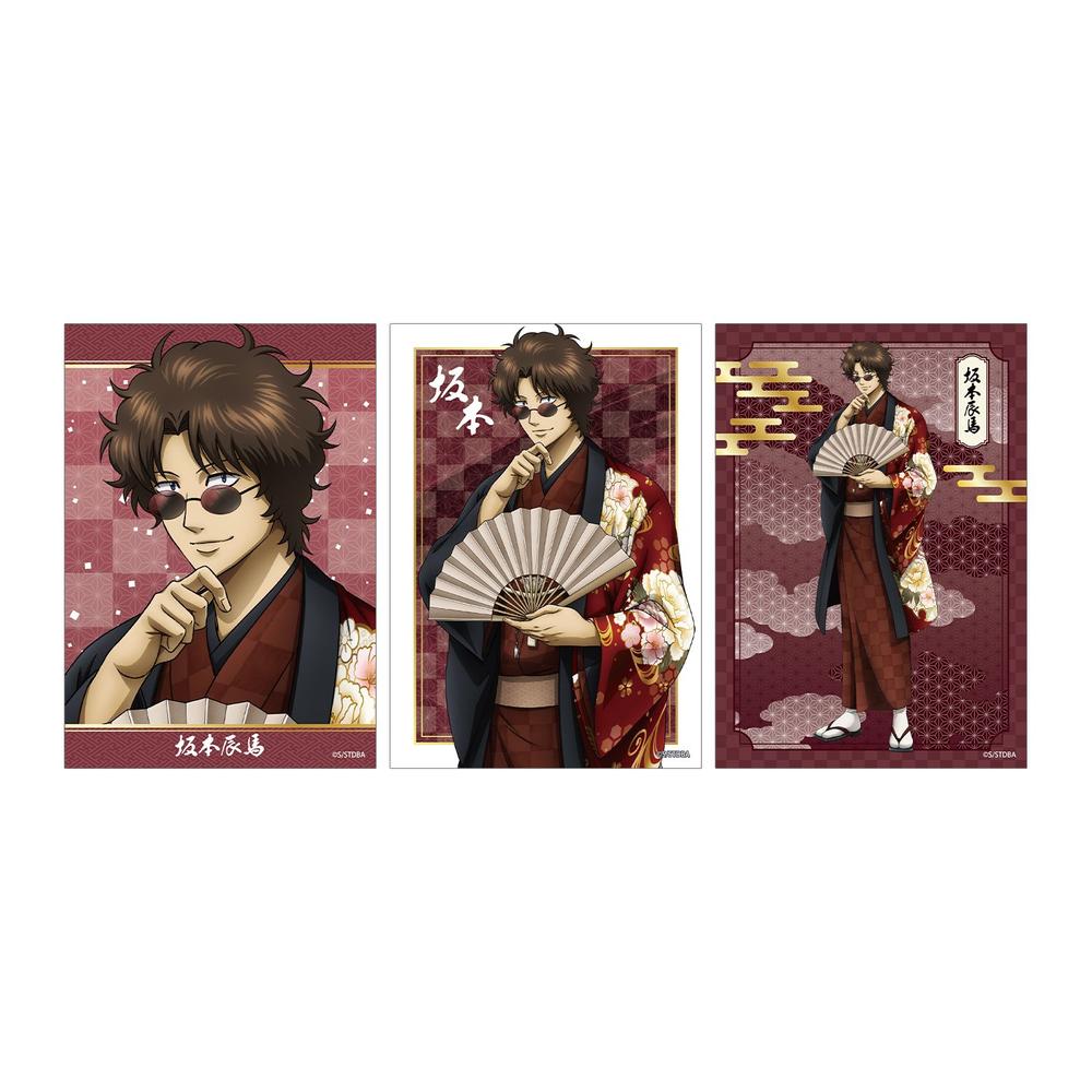 銀魂』描き下ろし 坂本辰馬 片面花柄和装ver. ブロマイド3枚セット