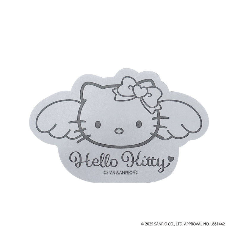 『HELLO KITTY BLACK ANGEL』ハローキティ ダイカットステッカー シルバー【202510再販】