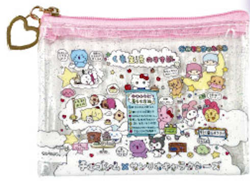 『チェゴシム×サンリオキャラクターズ』ミニクリアポーチ ピンク
