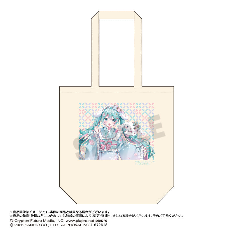 『初音ミク×シナモロール夢桜ver.』トートバッグ A