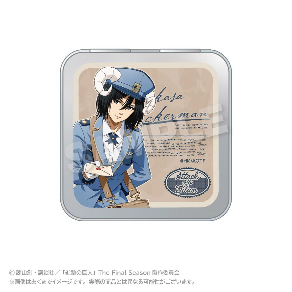 『進撃の巨人』コレクション缶ケース おとどけメェるVer.(描き下ろし) ミカサ・アッカーマン