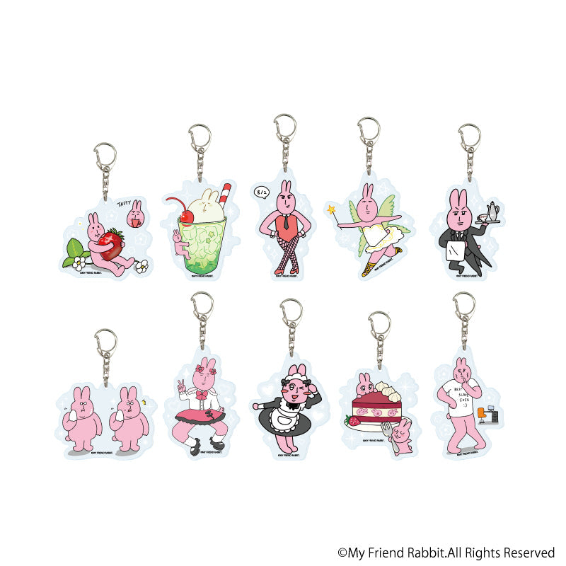 ごちうさ アクリルキーホルダー 全7種　コンプリートセット BOX 優しいうさぎさん』アクリルキーホルダー01/コンプリートセット