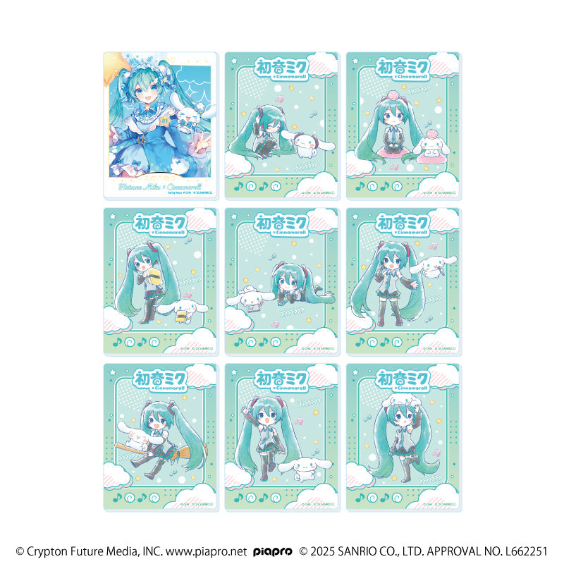 『初音ミク×シナモロール』アクリルカード03/コンプリートセット(全9種)(コラボイラスト)