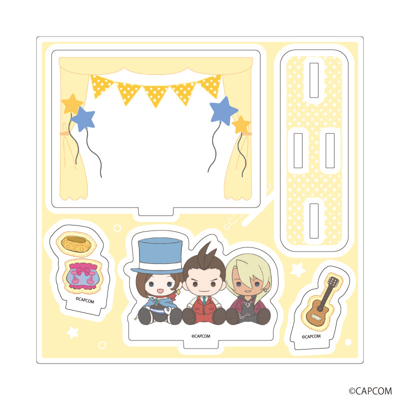 『逆転裁判』アクリルスタンドプレートシリーズ07/王泥喜 法介&成歩堂 みぬき&牙琉 響也(ぽてぬいアート)