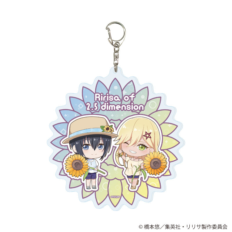 『2.5次元の誘惑』デカアクリルキーホルダー02/ノノア&アリア ひまわりver.(ミニキャライラスト)