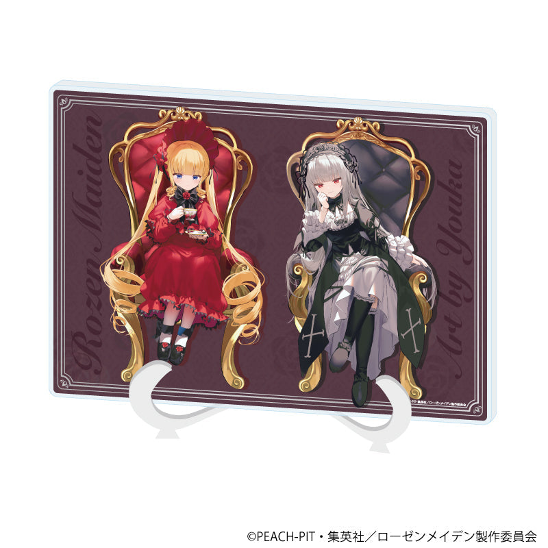 『ローゼンメイデン Art by ようか』アクリルアートボード(A5サイズ)02/水銀燈&真紅(描き起こしイラスト)