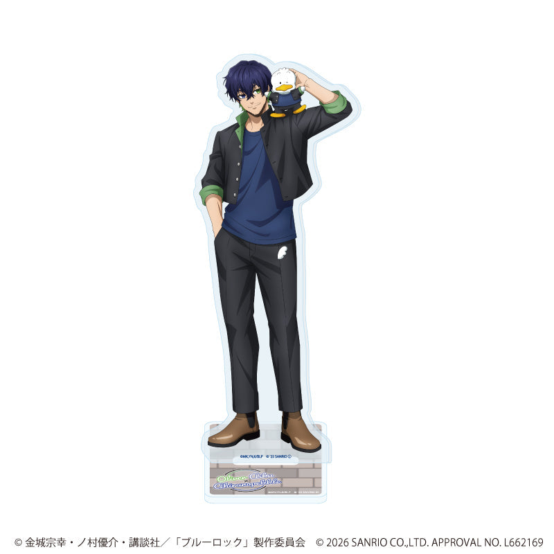 『ブルーロック×サンリオキャラクターズ』アクリルスタンド38/オリヴァ・愛空×あひるのペックル(コラボイラスト)