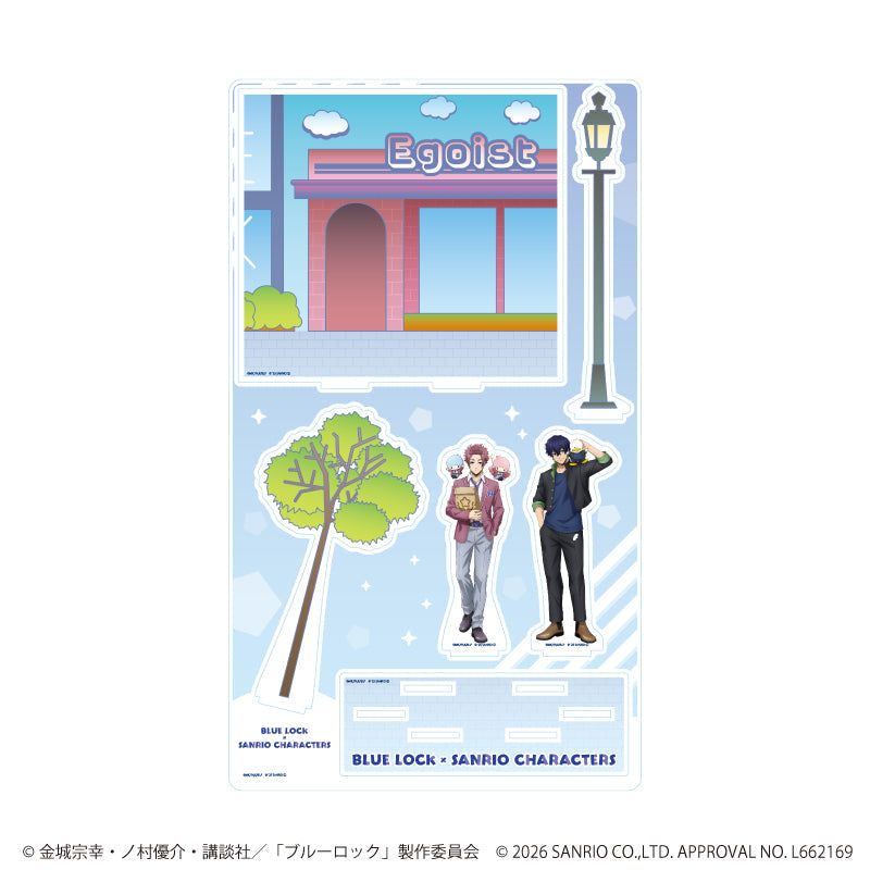 『ブルーロック×サンリオキャラクターズ』プレミアム アクリルジオラマプレート08/Cパターン(コラボイラスト)