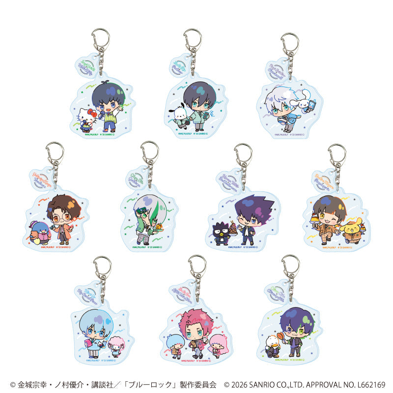 『ブルーロック×サンリオキャラクターズ』パーツ付きアクリルキーホルダー09/コンプリートセット(全10種)(コラボイラスト)