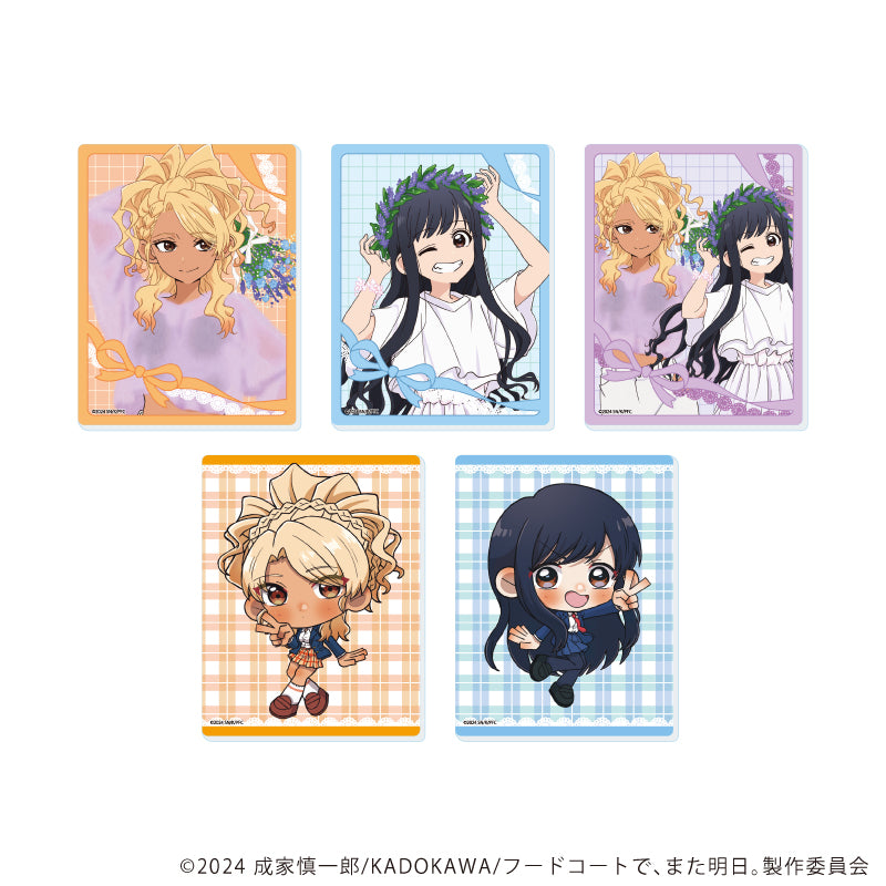 『フードコートで、また明日。』アクリルカード01/ラベンダーver. コンプリートセット(全5種)(公式&描き下ろしイラスト)