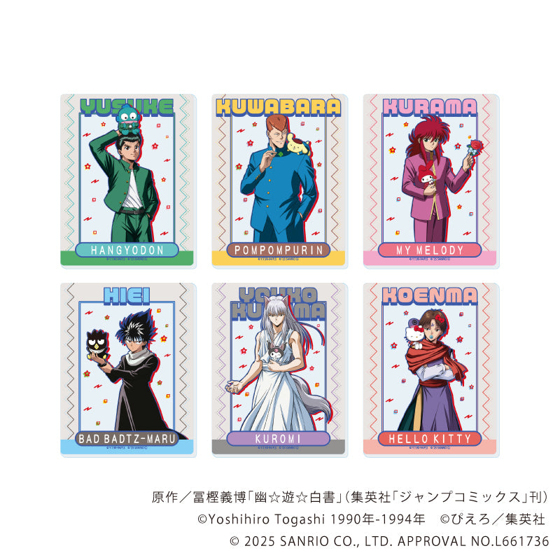 『幽☆遊☆白書×サンリオキャラクターズ』アクリルカード01/コンプリートセット(全6種)(コラボイラスト)