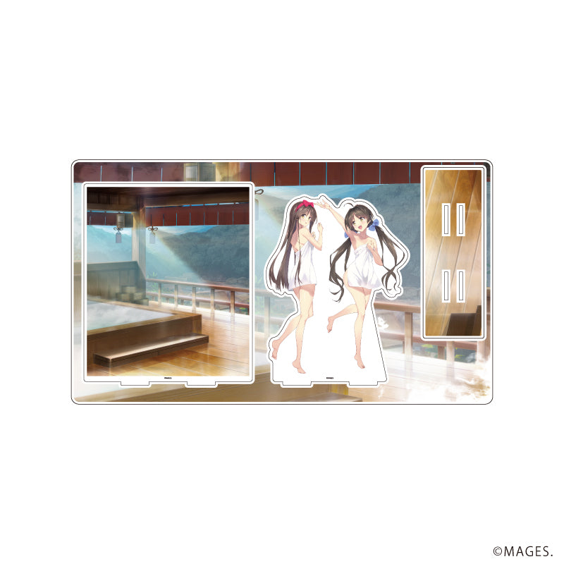 『メモリーズオフシリーズ』プレミアム アクリルジオラマプレート01/白河ほたる&桧月彩花(描き下ろしイラスト)