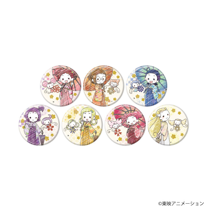 『おジャ魔女どれみドッカ~ン!』ホログラム缶バッジ(57mm)02/袴・番傘ver. コンプリートセット(全7種)(グラフアートイラスト)
